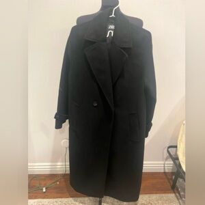 Zara Women's Classic Black label long coat